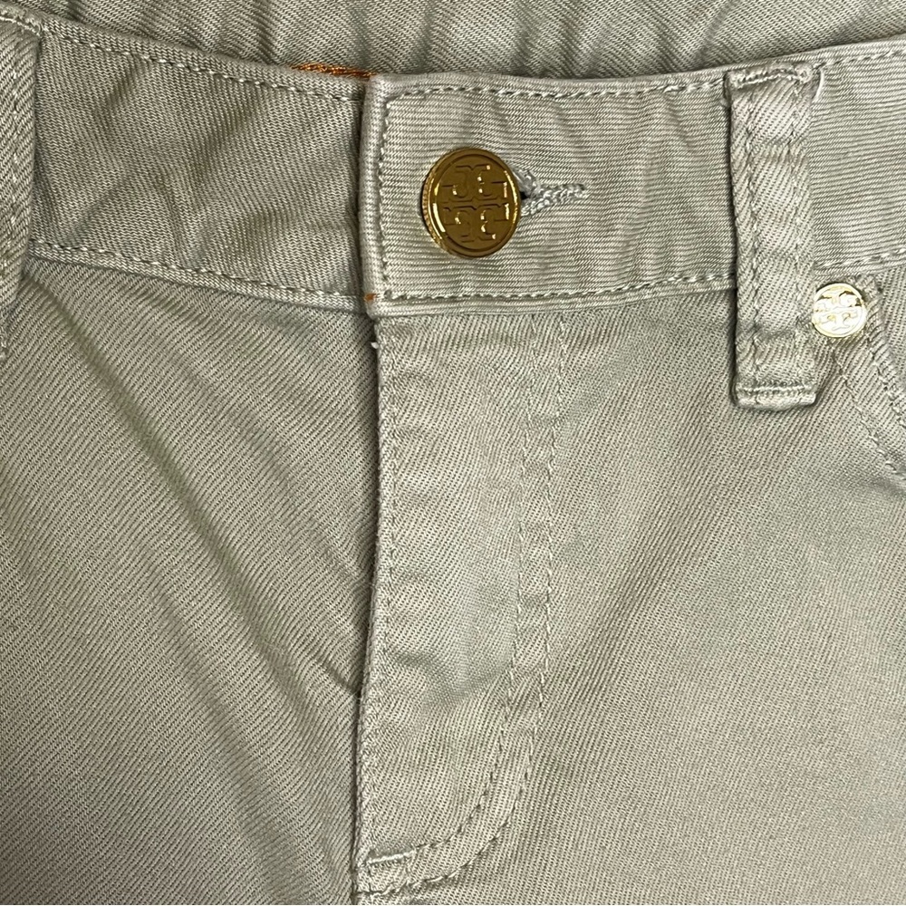 Tory Burch Alexa Cropped Skinny Jeans in Green Size 26 - Picture 3 of 16